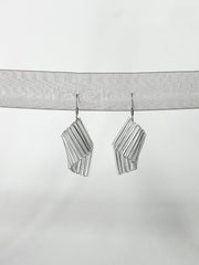 Materia Design Earrings in glass tubes and silver stud