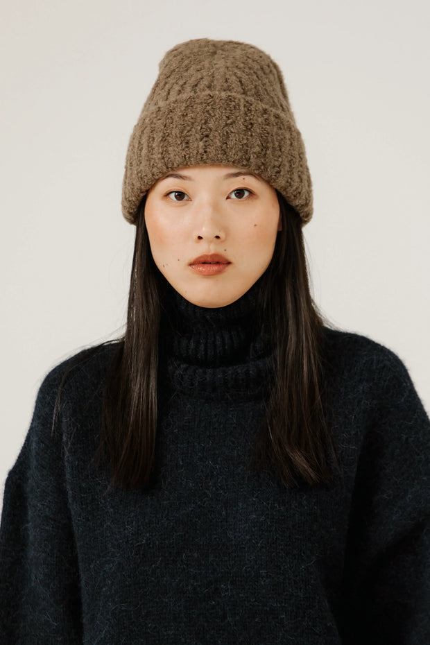 Bare Knitwear Colette Boucle Beanie in Melange