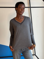 Purotatto V-Neck Long Sleeve T-shirt