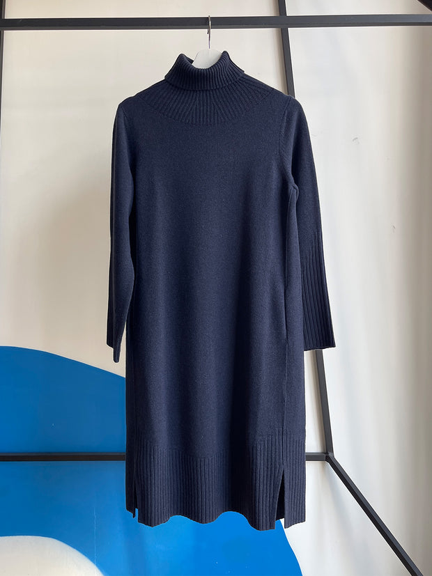 Tonet Navy Wool Dress