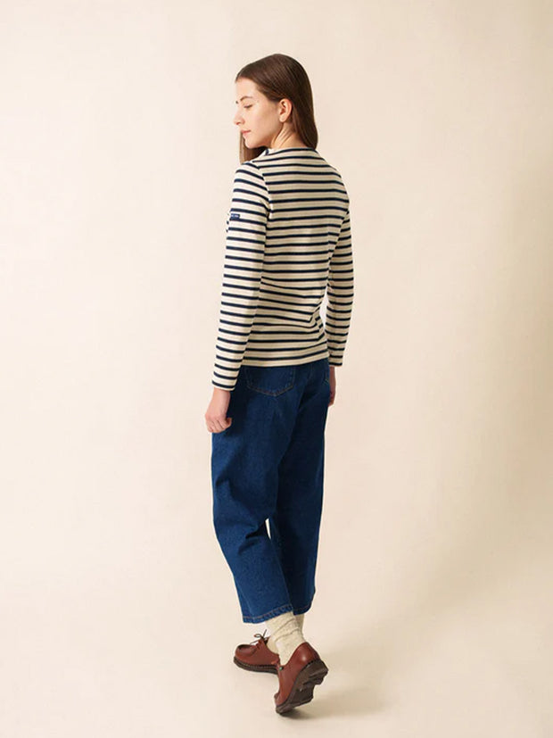 Saint James Classic Sailor Striped Shirt with Heart Detail