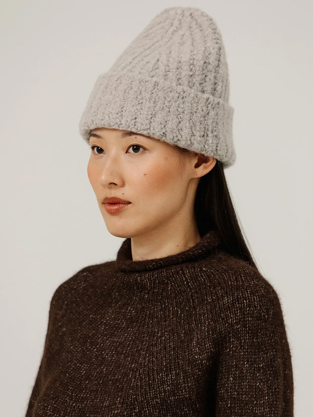 Bare Knitwear Colette Boucle Beanie in Melange