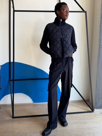 Herno Cardigan in Wool and Nylon Chamonix