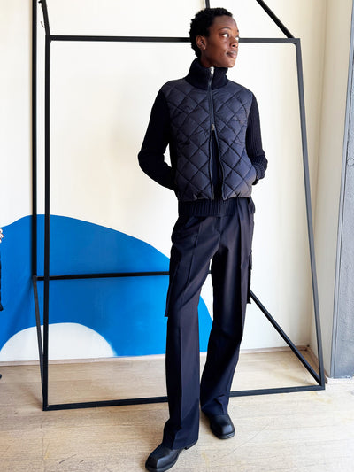Herno Cardigan in Wool and Nylon Chamonix