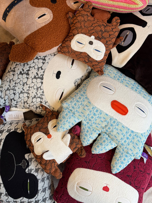 Velvet Moustache Pillows