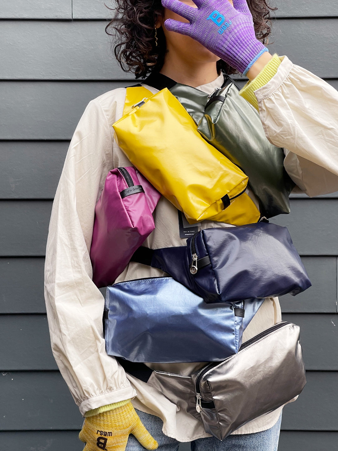 美品 JACK GOMME　BLOOM Bum BAG　HUMAN WOMAN BLOOM LIGHT BUMBAG