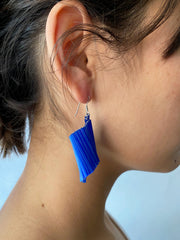 Materia Design Earrings in glass tubes and silver stud