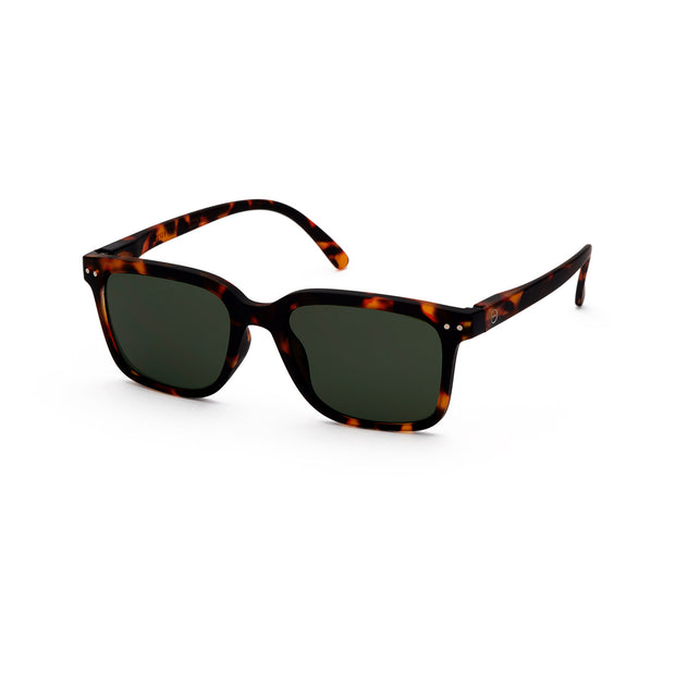 IZIPIZI #L Sunglasses Tortoise with Green Lenses