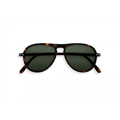 IZIPIZI #I Sunglasses Tortoise with Green Lenses