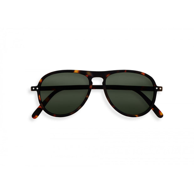 IZIPIZI #I Sunglasses Tortoise with Green Lenses